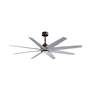 2_Ariella 64"W 8 Blade Textured Bronze LED Ceiling Fan w/ Barn Wood Blad more views