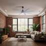 3_Ariella 64"W 8 Blade Textured Bronze LED Ceiling Fan w/ Barn Wood Blad more views
