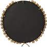 Ariella Polished Gold 3D Floral Metal 22" Round Wall Mirror