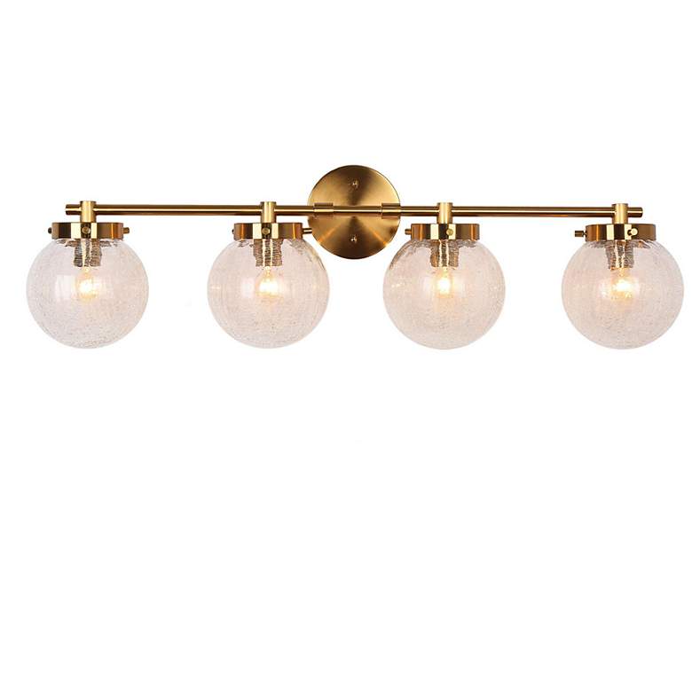 Image 1 Ariene 29 1/2" Wide Plating Brass 4-Light Vanity Bath Light
