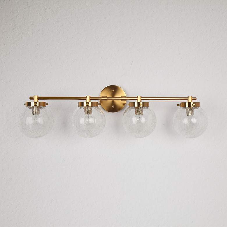 Image 2 Ariene 29 1/2" Wide Plating Brass 4-Light Vanity Bath Light more views