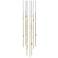 Aries 11.5"W Round Brass 3000K Long Clear Shade LED Pendant
