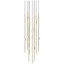 Aries 11.5"W Round Brass 3000K Short Clear Shade LED Pendant