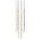 Aries 11.5"W Round Brass 3000K Short White Shade LED Pendant