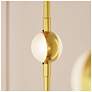 6_Aries 11.5"W Round Brass 3000K Short White Shade LED Pendant more views
