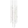 Aries 11.5"W Round Nickel 3000K Long White Shade LED Pendant