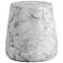 Aries 15 1/2" Wide White Faux Marble Side Table