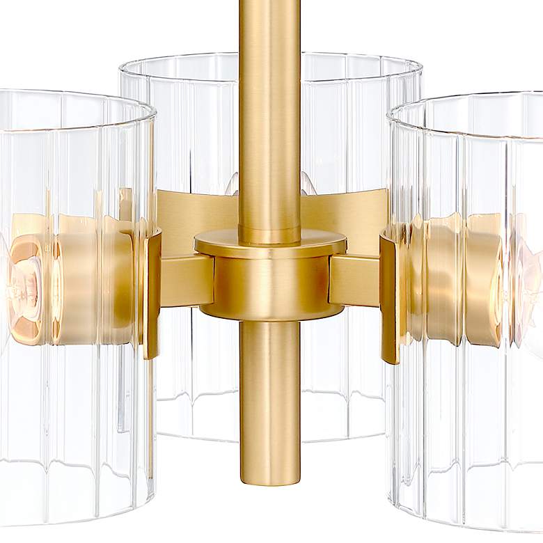 Image 3 Aries 15" Wide Brushed Gold 3-Light Ceiling Light more views