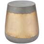 Aries 16 1/4" High Gold Concrete Indoor-Outdoor Side Table in scene