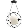 1_Aries 16" Wide Black LED Globe Pendant Light