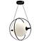 Aries 16" Wide Black LED Globe Pendant Light