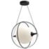 Aries 16" Wide Black LED Globe Pendant Light