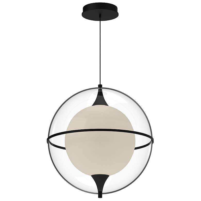Image 2 Aries 16" Wide Black LED Globe Pendant Light more views