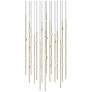 Aries 21.5"W Square Brass 2700K Short Clear Shade LED Pendant
