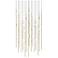 Aries 21.5"W Square Brass 3000K Long White Shade LED Pendant