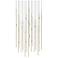 Aries 21.5"W Square Brass 3000K Short Clear Shade LED Pendant