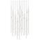 Aries 21.5"W Square Nickel 2700K Long Clear Shade LED Pendant