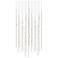 Aries 21.5"W Square Nickel 2700K Long White Shade LED Pendant
