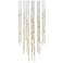 Aries 24.75"W Round Brass 2700K Long Clear Shade LED Pendant