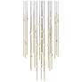 Aries 24.75"W Round Brass 3000K Long Clear Shade LED Pendant