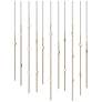 Aries 35.5"W Rectangle Brass 2700K Short Clear Shade LED Pendant