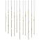 Aries 35.5"W Rectangle Brass 2700K Short White Shade LED Pendant