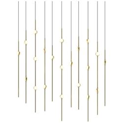 Aries 35.5"W Rectangle Brass 2700K Short White Shade LED Pendant