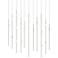 Aries 35.5"W Rectangle Nickel 3000K Long White Shade LED Pendant