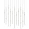 Aries 35.5"W Rectangle Nickel 3000K Short Clear Shade LED Pendant