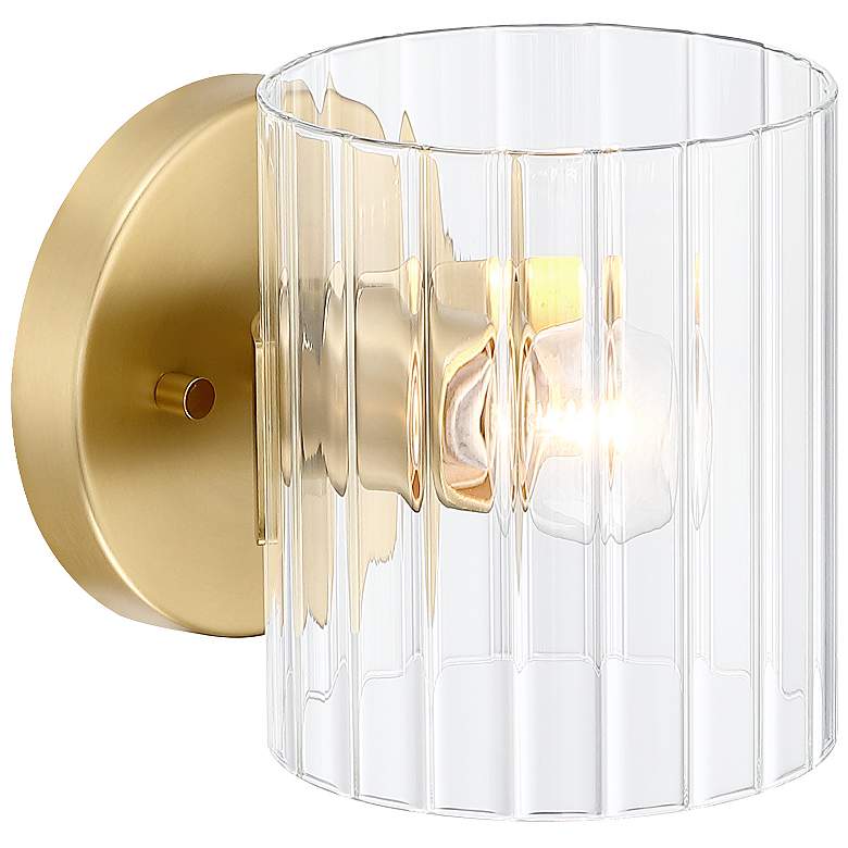 Image 5 Aries 6 in. 1-Light Brushed Gold Transitional Wall Sconce Light more views