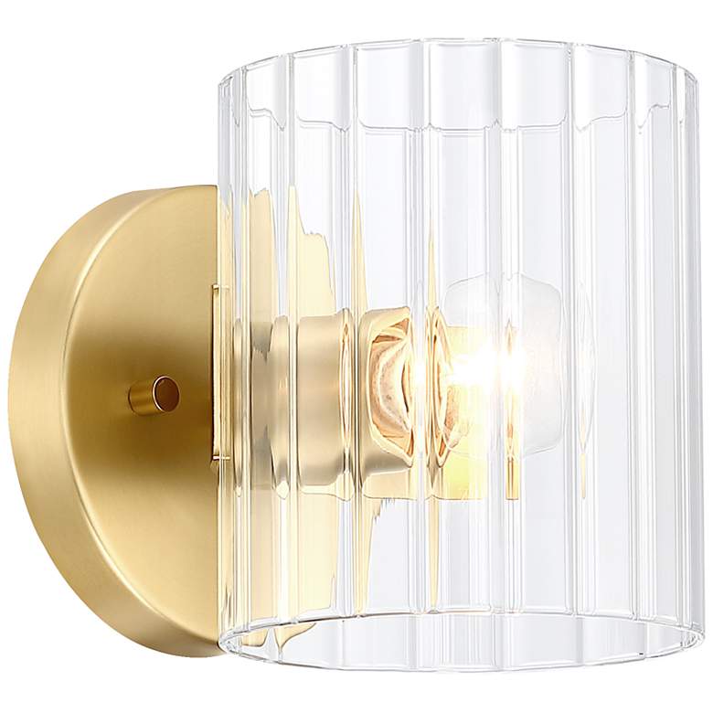 Image 7 Aries 6 in. 1-Light Brushed Gold Transitional Wall Sconce Light more views