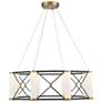 Aries 8-Light LED Pendant in Matte Black with Burnished Brass Accents