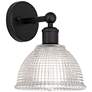 1_Arietta 10" High Matte Black Sconce w/ Clear Shade