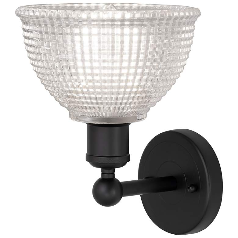 Image 2 Arietta 10" High Matte Black Sconce w/ Clear Shade more views