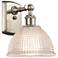 Arietta 10" High Brushed Satin Nickel Sconce w/ Clear Shade