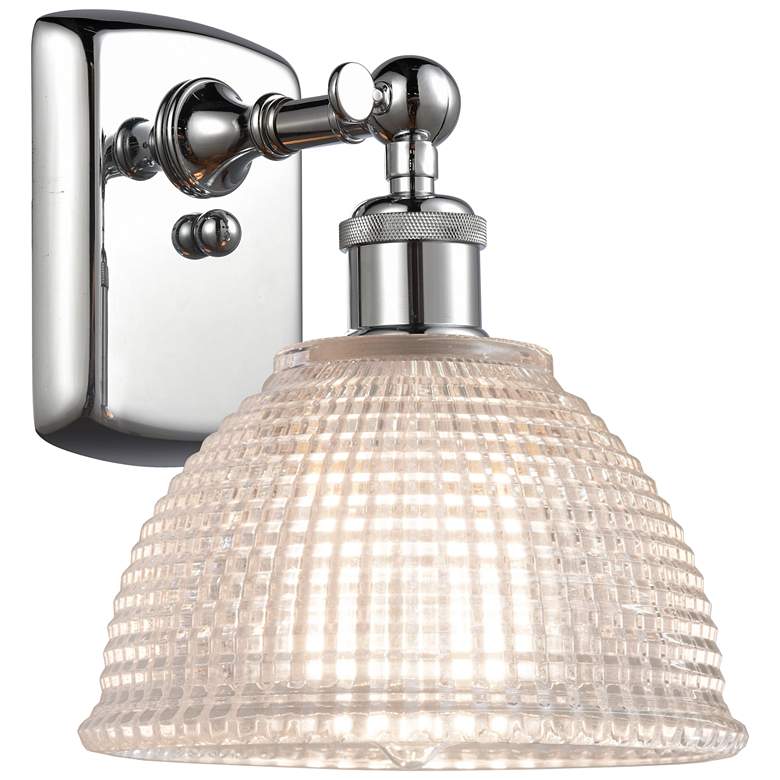 Image 1 Arietta 10" High Polished Chrome Sconce w/ Clear Shade
