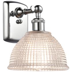 Arietta 10" High Polished Chrome Sconce w/ Clear Shade
