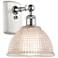 Arietta 10" High White and Polished Chrome Sconce w/ Clear Shade