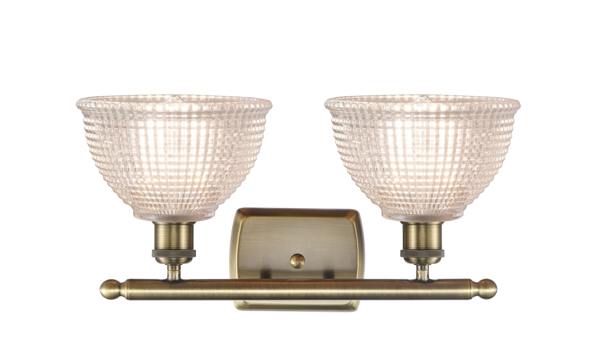 Image 3 Arietta 16" Wide 2 Light Antique Brass Bath Vanity Light w/ Clear Shad more views
