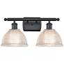 Arietta 16" Wide 2 Light Matte Black Bath Vanity Light w/ Clear Shade