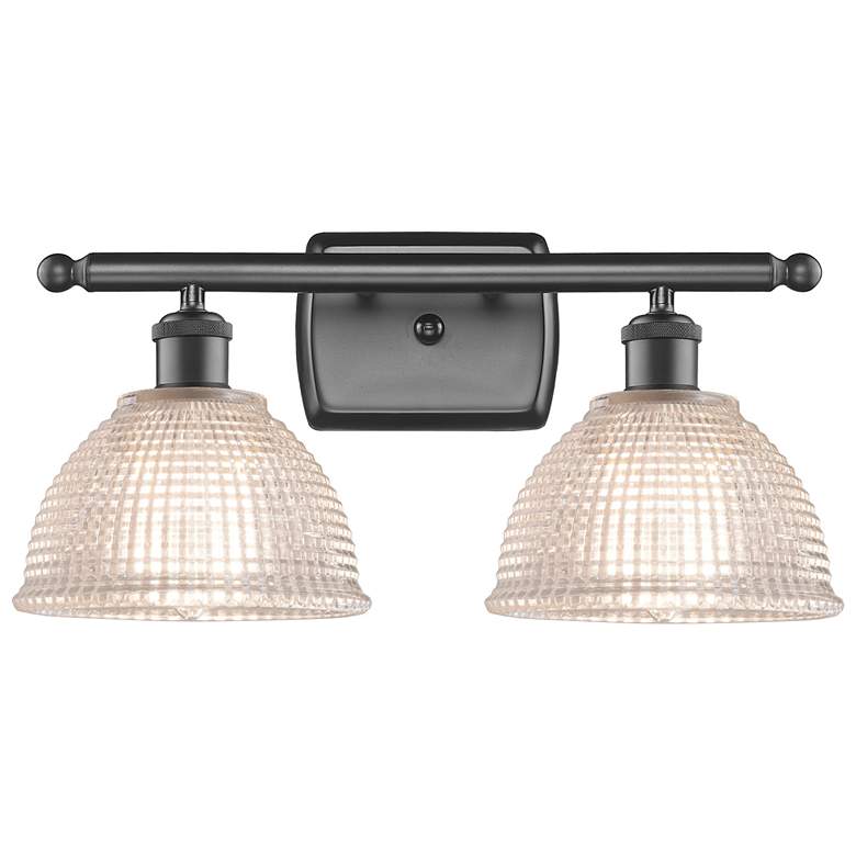 Image 1 Arietta 16" Wide 2 Light Oil Rubbed Bronze Bath Vanity Light w/ Clear