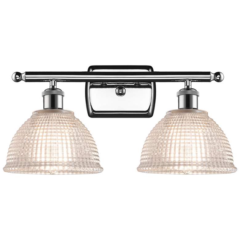 Image 1 Arietta 16" Wide 2 Light Polished Chrome Bath Vanity Light w/ Clear Sh