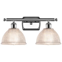 Arietta 16" Wide 2 Light Polished Chrome Bath Vanity Light w/ Clear Sh