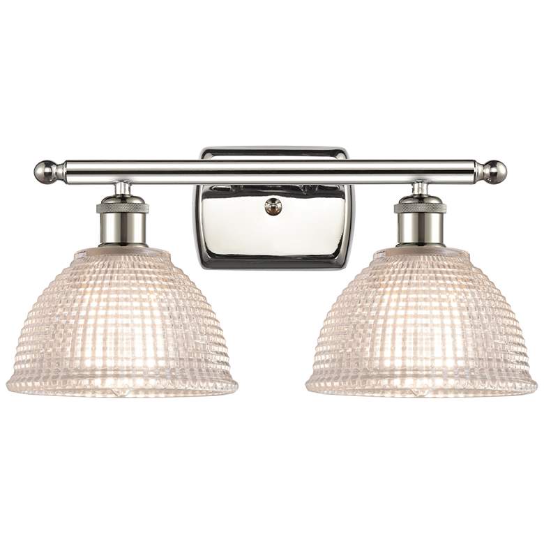 Image 1 Arietta 16" Wide 2 Light Polished Nickel Bath Vanity Light w/ Clear Sh