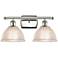 Arietta 16" Wide 2 Light Polished Nickel Bath Vanity Light w/ Clear Sh