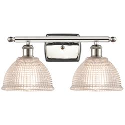 Arietta 16" Wide 2 Light Polished Nickel Bath Vanity Light w/ Clear Sh