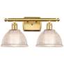 Arietta 16" Wide 2 Light Satin Gold Bath Vanity Light w/ Clear Shade