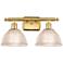 Arietta 16" Wide 2 Light Satin Gold Bath Vanity Light w/ Clear Shade