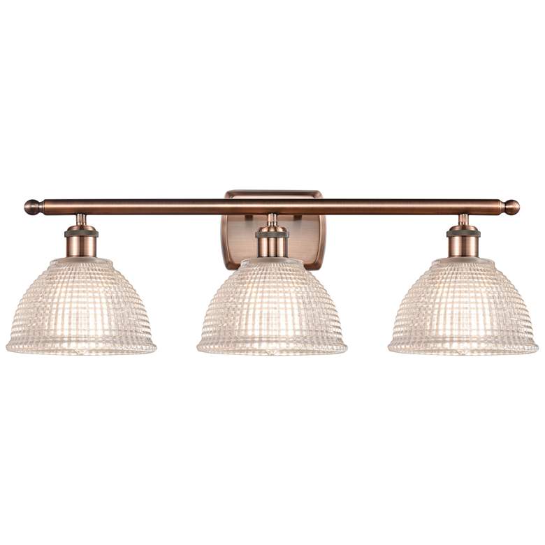 Image 1 Arietta 26" Wide 3 Light Copper Bath Vanity Light w/ Clear Shade