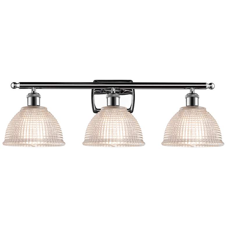 Image 1 Arietta 26" Wide 3 Light Polished Chrome Bath Vanity Light w/ Clear Sh